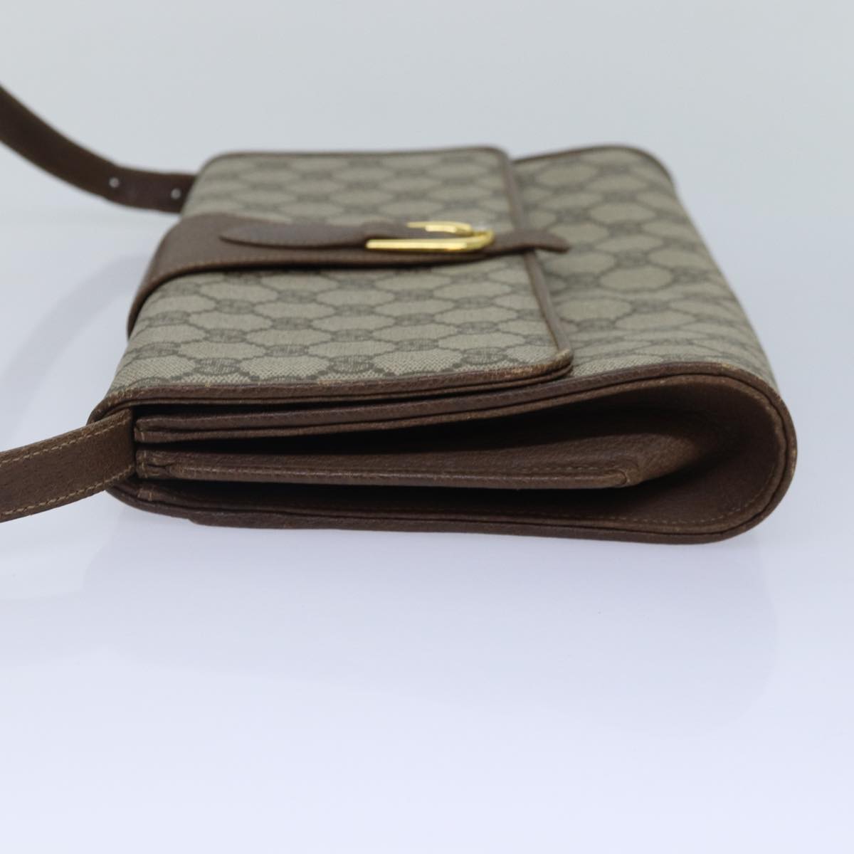 GUCCI GG Supreme Shoulder Bag PVC Leather Beige Gold 904 02 050 ep5311