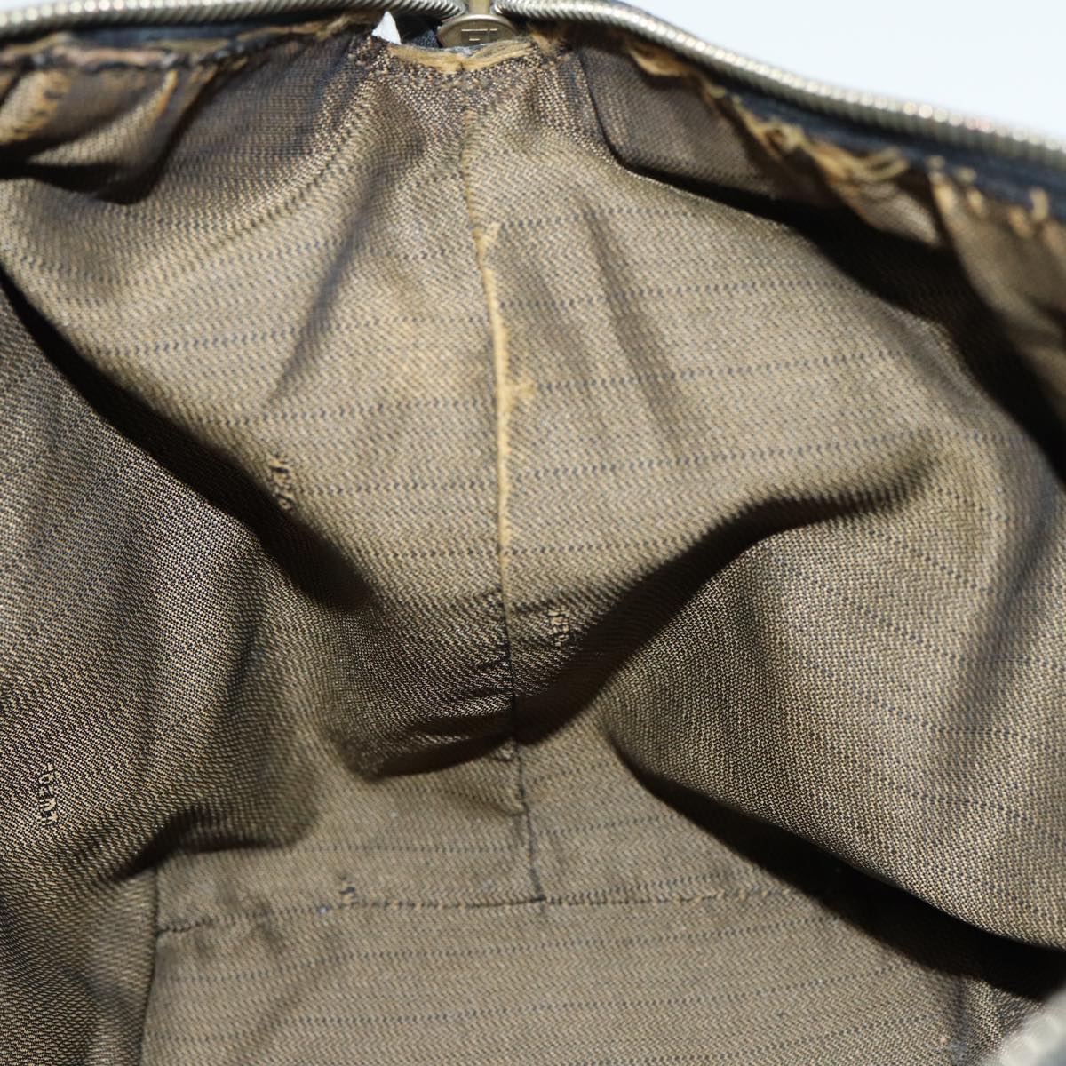 FENDI Zucca Canvas Vanity Bag Brown Black gold ep5316