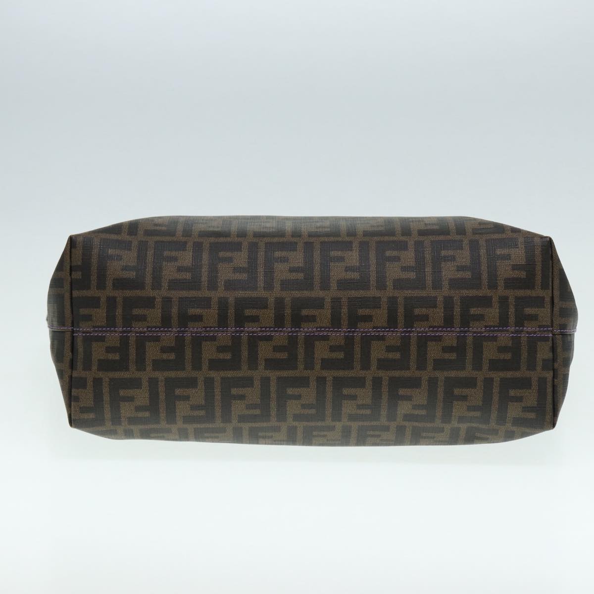 FENDI Zucca Canvas Tote Bag Brown Black gold ep5351