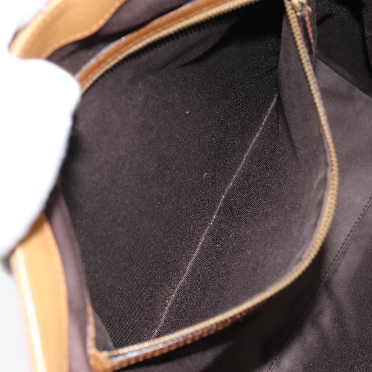 GUCCI GG Canvas Hand Bag Suede Canvas Beige 120897 ep5591
