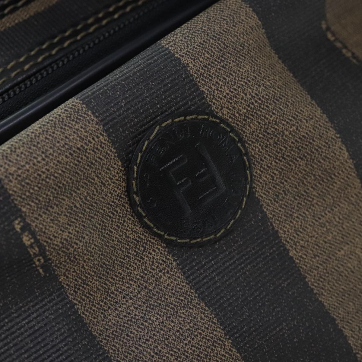 FENDI Pecan Canvas Shoulder Bag Coated Canvas Brown ep5905