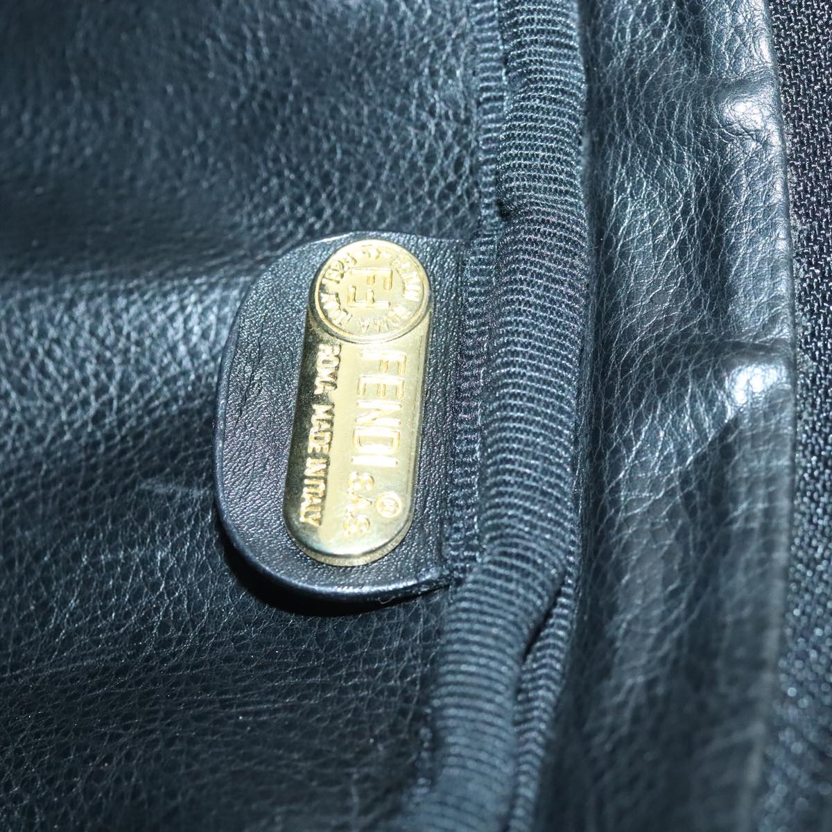 FENDI Pecan Canvas Shoulder Bag Coated Canvas Brown ep5905