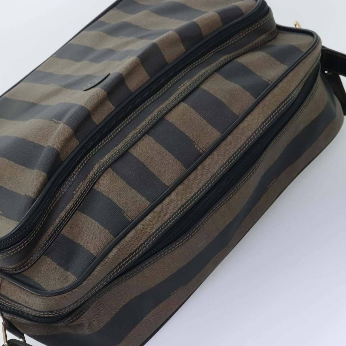 FENDI Pecan Canvas Shoulder Bag Coated Canvas Brown ep5905
