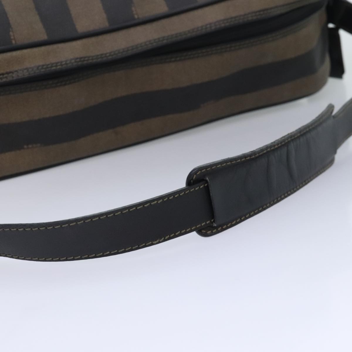 FENDI Pecan Canvas Shoulder Bag Coated Canvas Brown ep5905