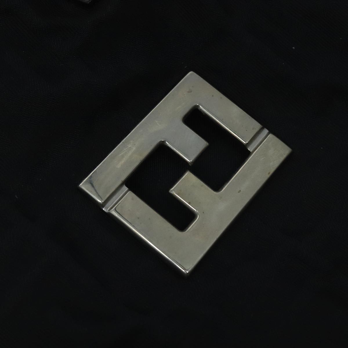 FENDI Zucca Canvas Hand Bag Black Silver ep5941