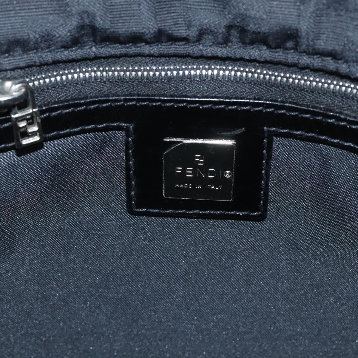 FENDI Zucca Canvas Hand Bag Black Silver ep5941