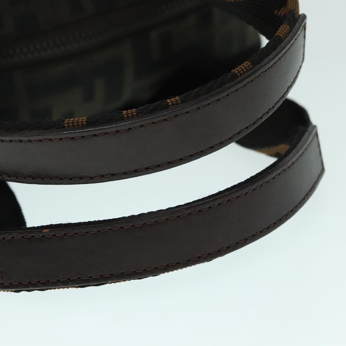 FENDI Zucca Canvas Hand Bag Brown Black ep5977