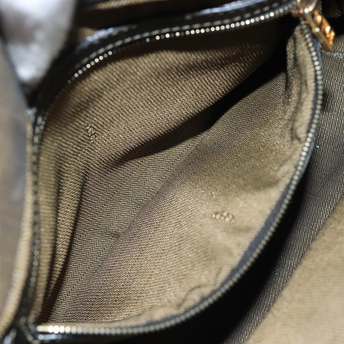 FENDI Zucca Canvas Hand Bag Brown Black ep5979