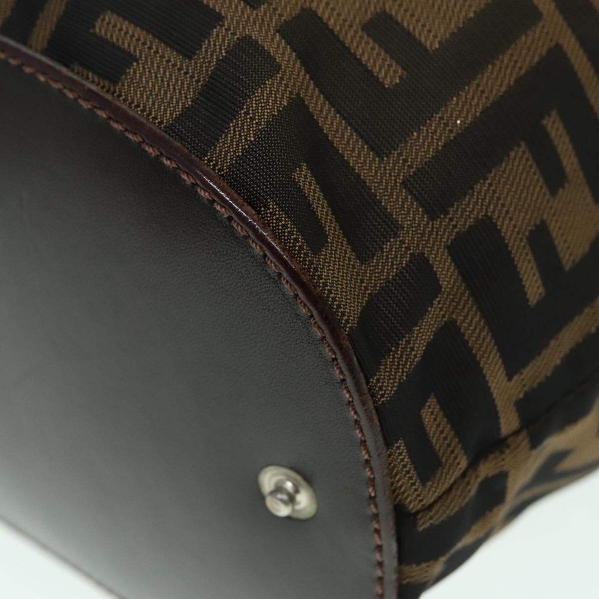 FENDI Zucca Canvas Hand Bag Brown Black ep6007