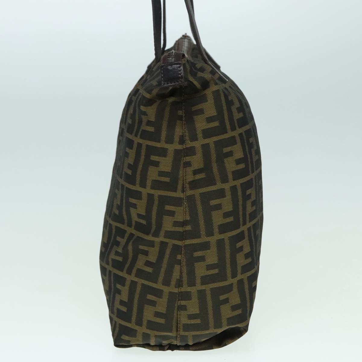 FENDI Zucca Canvas Tote Bag Brown Black Silver ep6014