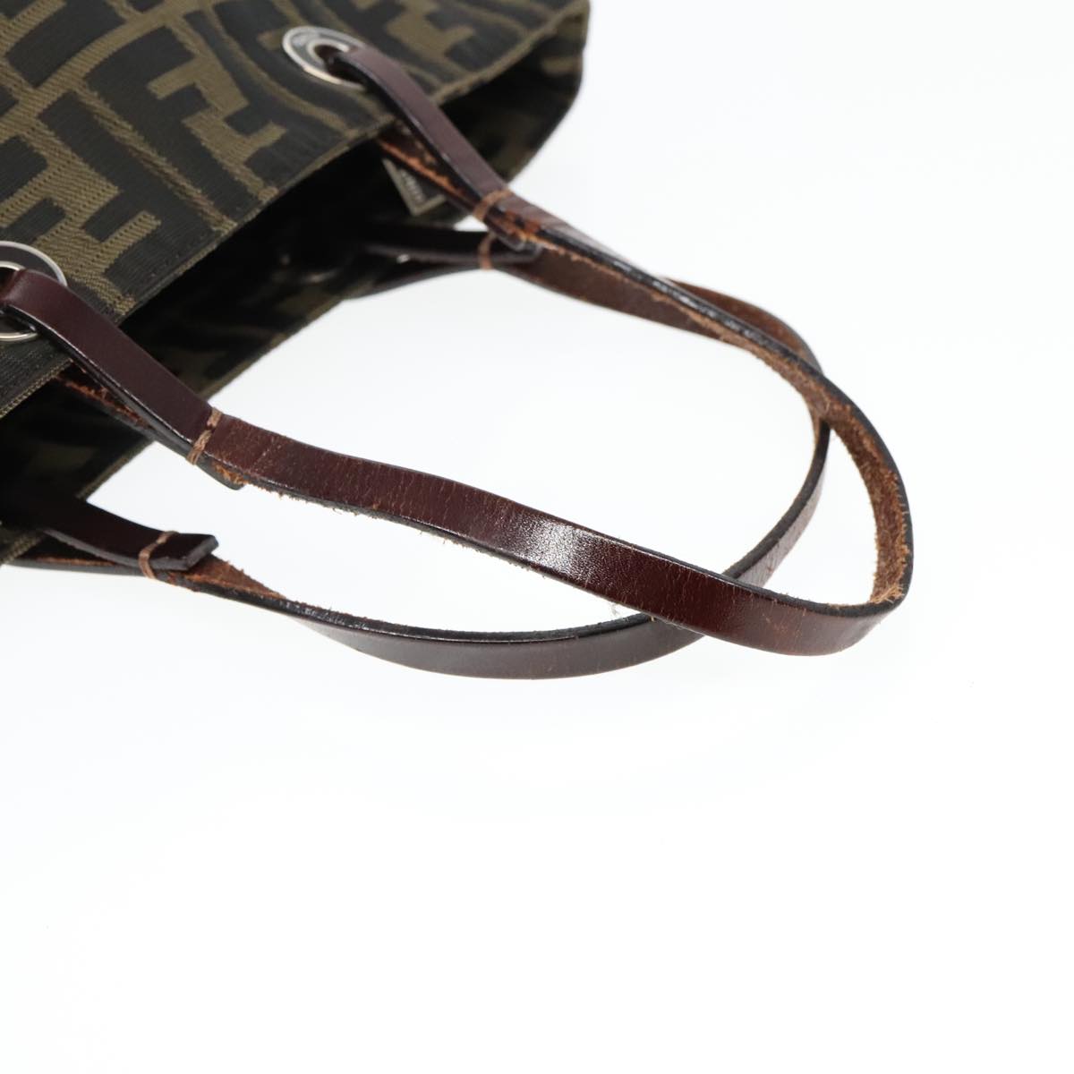 FENDI Zucca Canvas Tote Bag Brown Silver ep6043