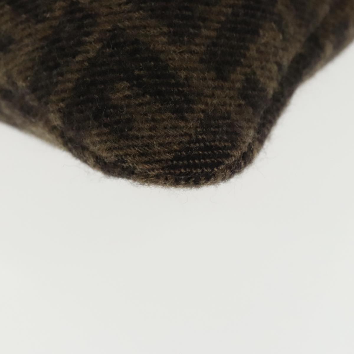 FENDI Zucca Canvas Tote Bag Wool Brown Black ep6200