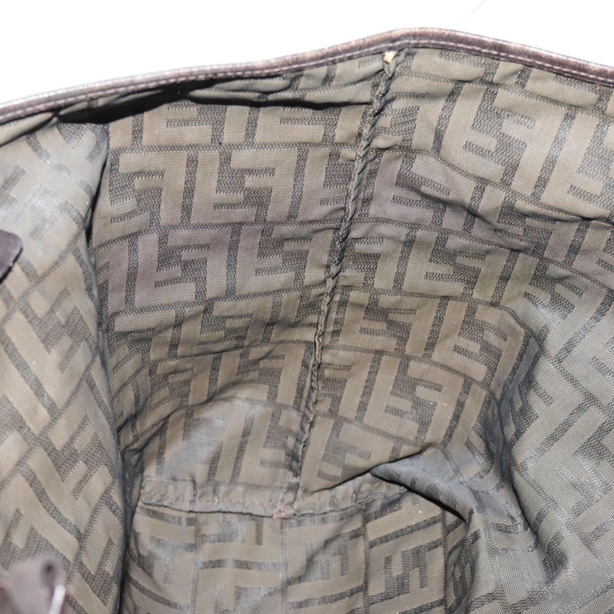 FENDI Zucca Canvas Tote Bag Brown Black ep6212