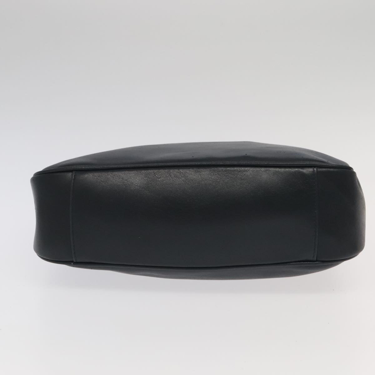 GUCCI Bamboo Hand Bag Leather 2way Black Gold 001 3754 1638 ep6234