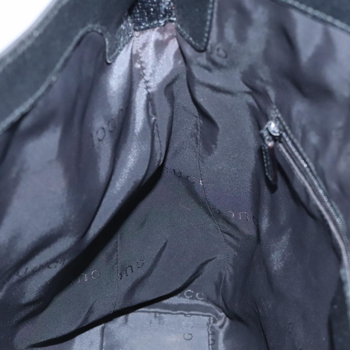 GUCCI Jackie Hand Bag Canvas Black Silver 001 3355 ep6257