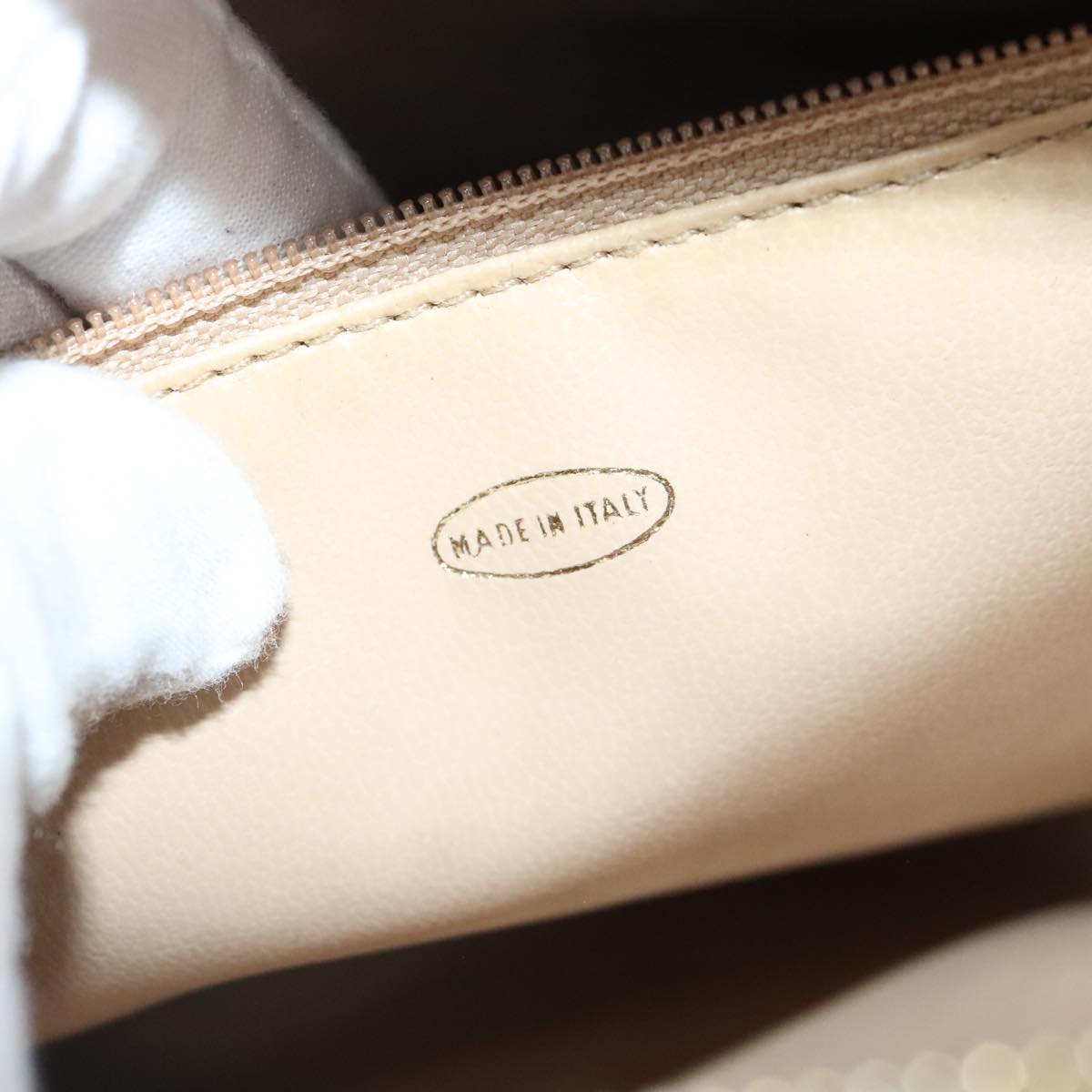 CHANEL V Stitch Chain Tote Bag Lamb Skin Gold Tone CC ep6263