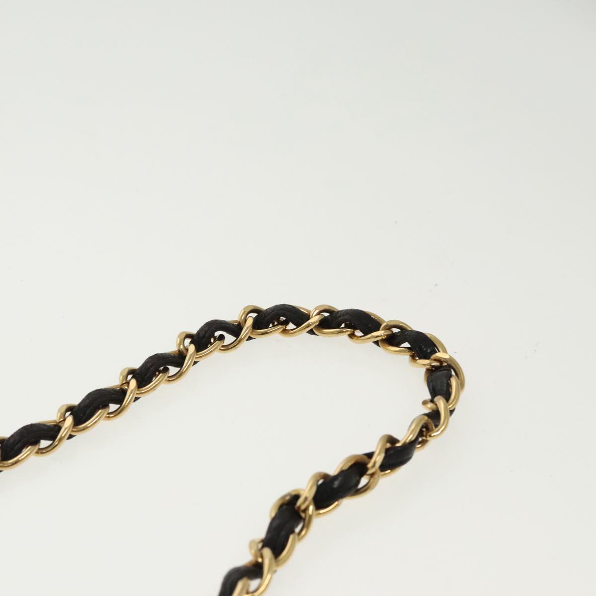 CHANEL Matelasse Chain Shoulder Bag Lamb Skin Black Gold CC ep6305