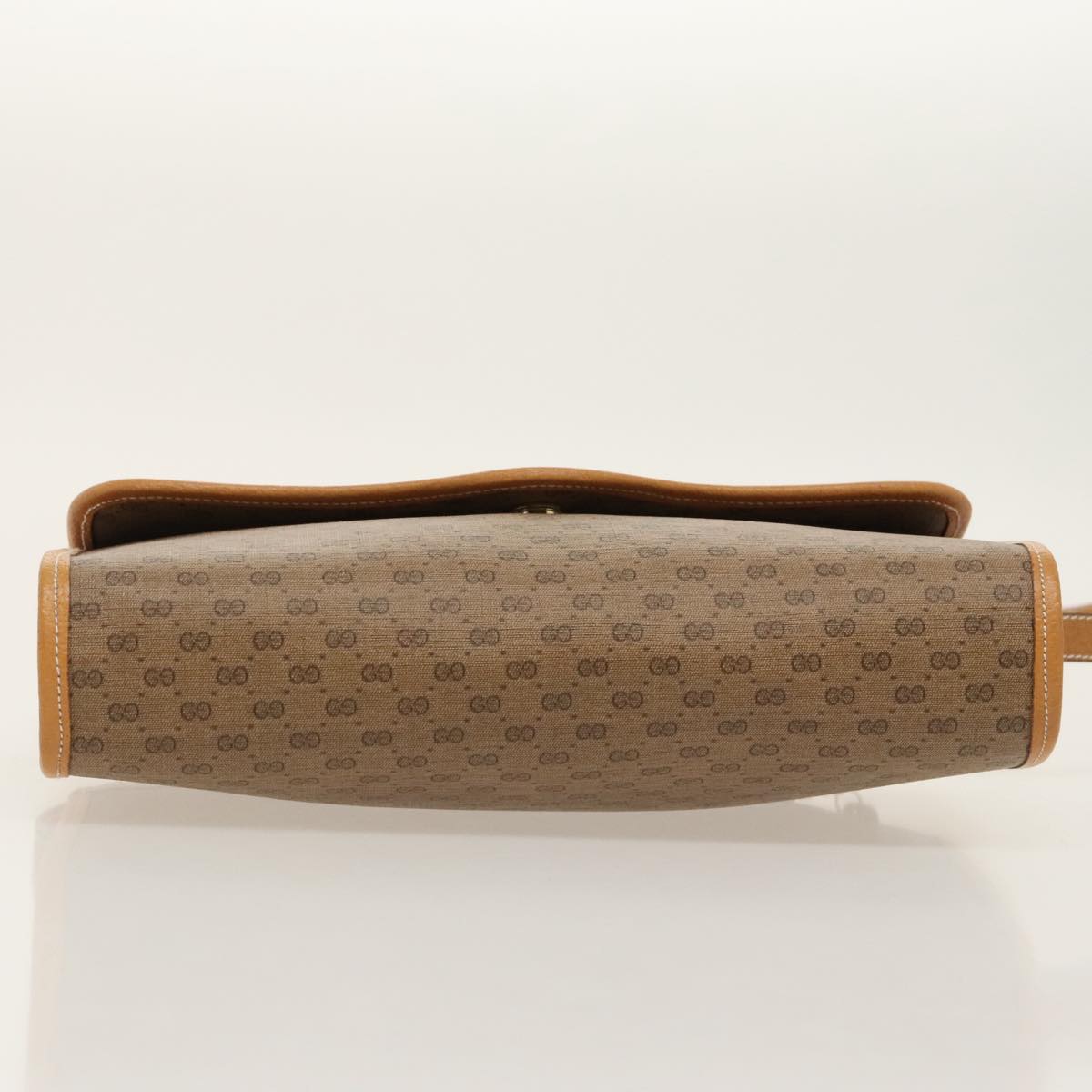 GUCCI Micro GG Supreme Shoulder Bag PVC Beige Gold ep6309