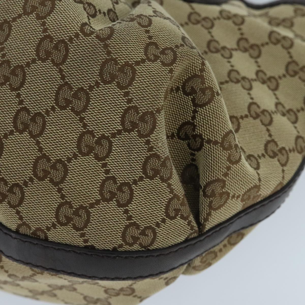 GUCCI GG Canvas Hand Bag Beige Gold 269953 ep6313