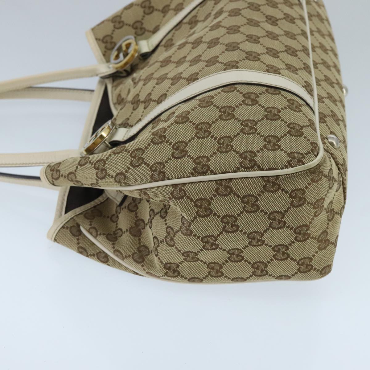 GUCCI GG Canvas GG Twins Tote Bag Beige Gold 232957 ep6314
