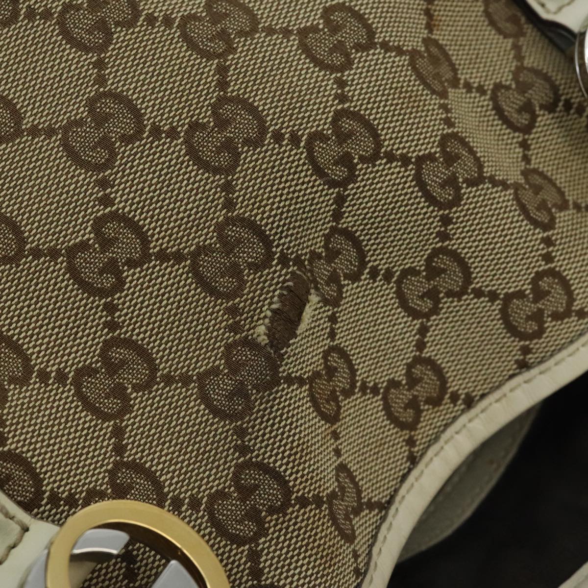 GUCCI GG Canvas GG Twins Tote Bag Beige Gold 232957 ep6314