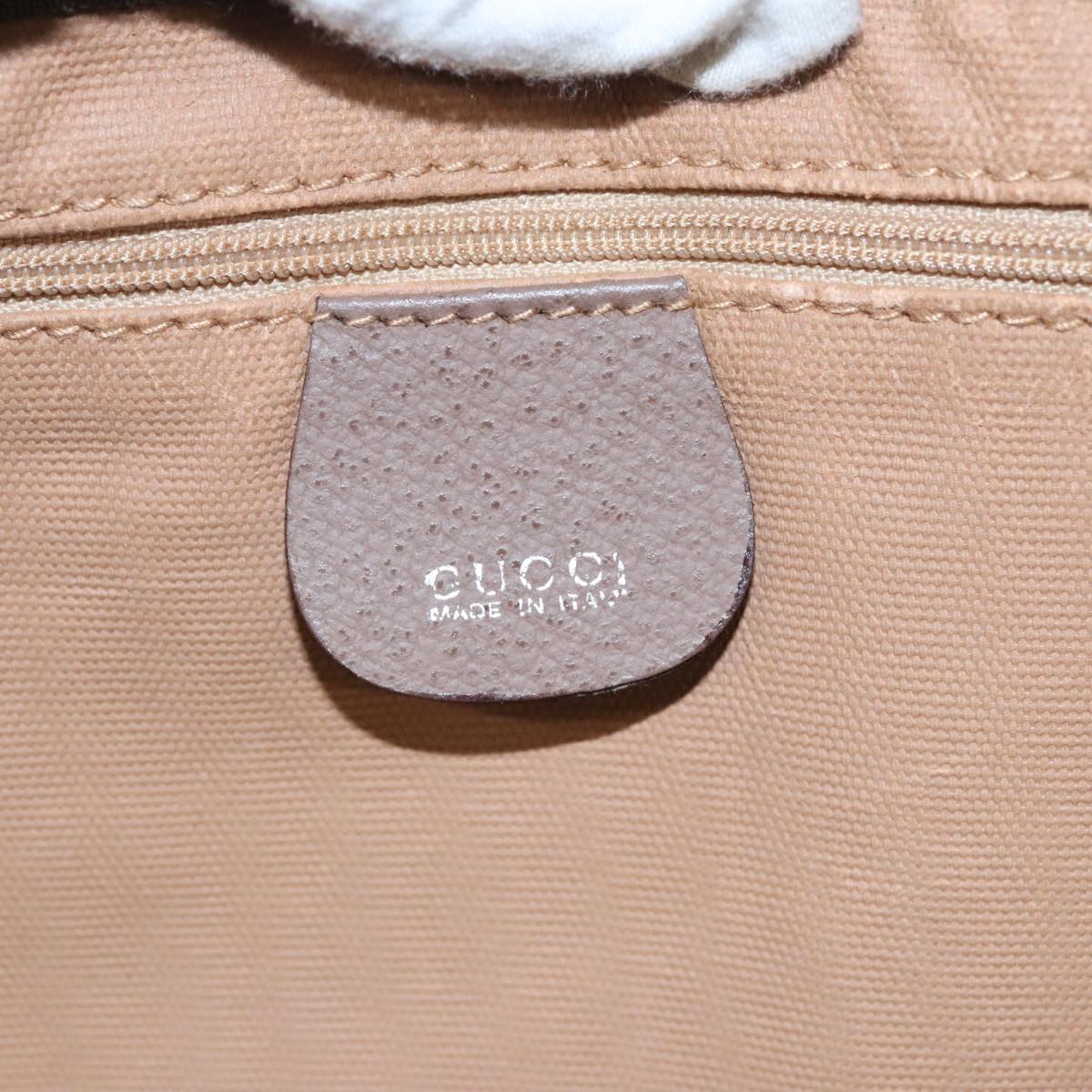 GUCCI GG Supreme Boston Bag PVC Leather Beige Gold ep6350