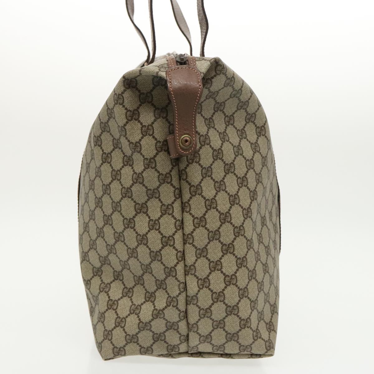 GUCCI GG Supreme Boston Bag PVC Leather Beige Gold ep6350