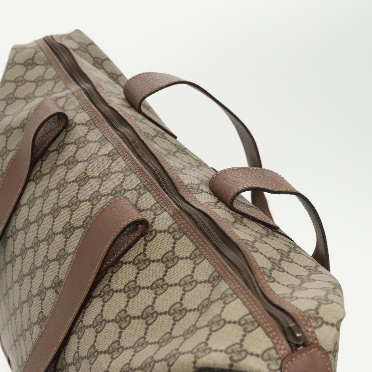 GUCCI GG Supreme Boston Bag PVC Leather Beige Gold ep6350
