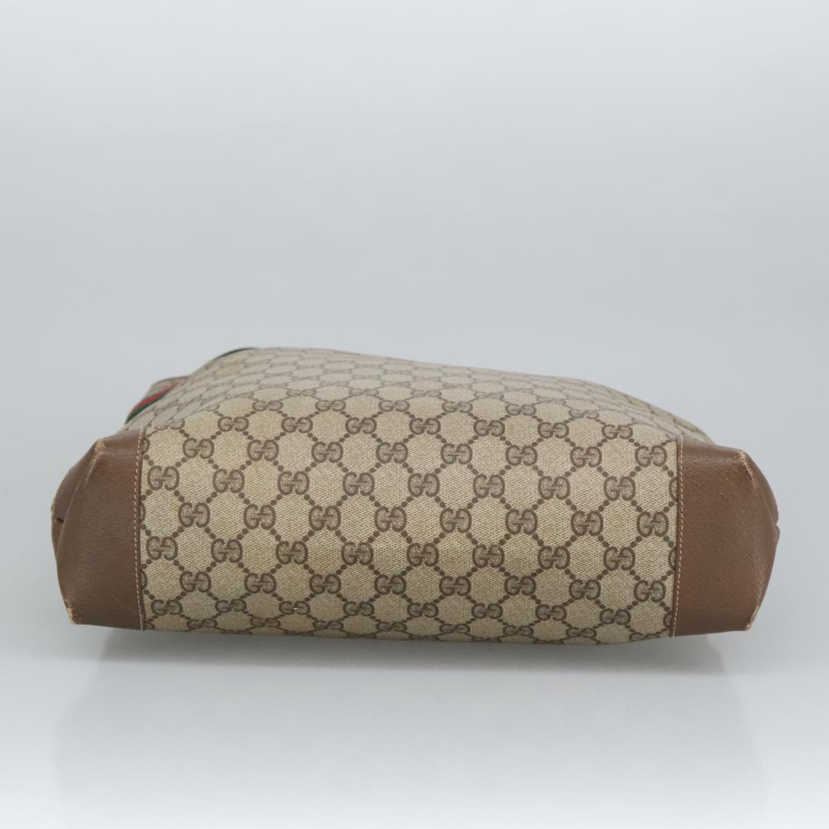 GUCCI GG Supreme Web Sherry Line Interlocking Tote Bag PVC Beige ep6353