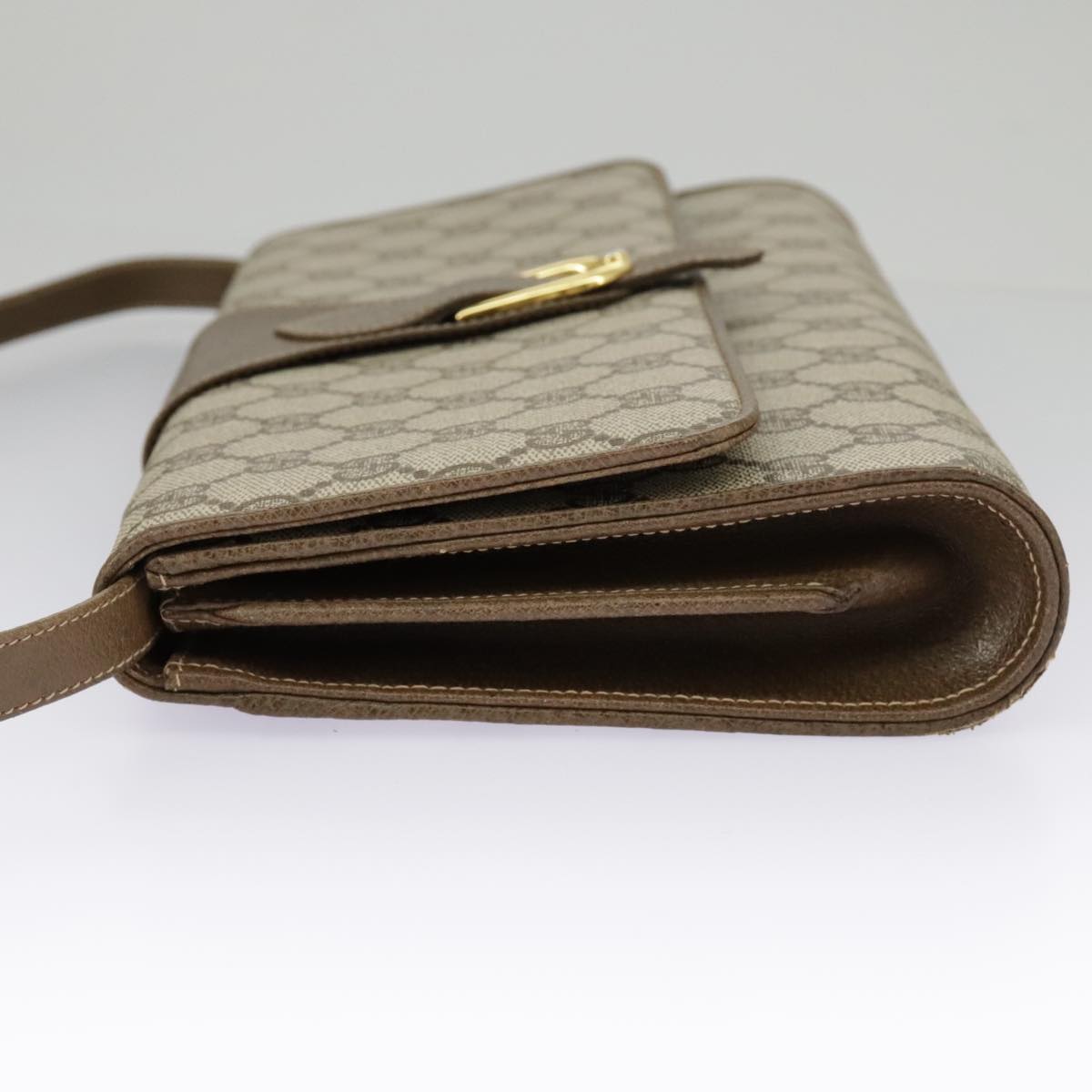 GUCCI GG Supreme Shoulder Bag PVC Beige Gold 904 02 050 ep6356