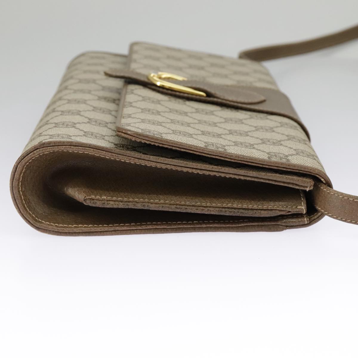 GUCCI GG Supreme Shoulder Bag PVC Beige Gold 904 02 050 ep6356