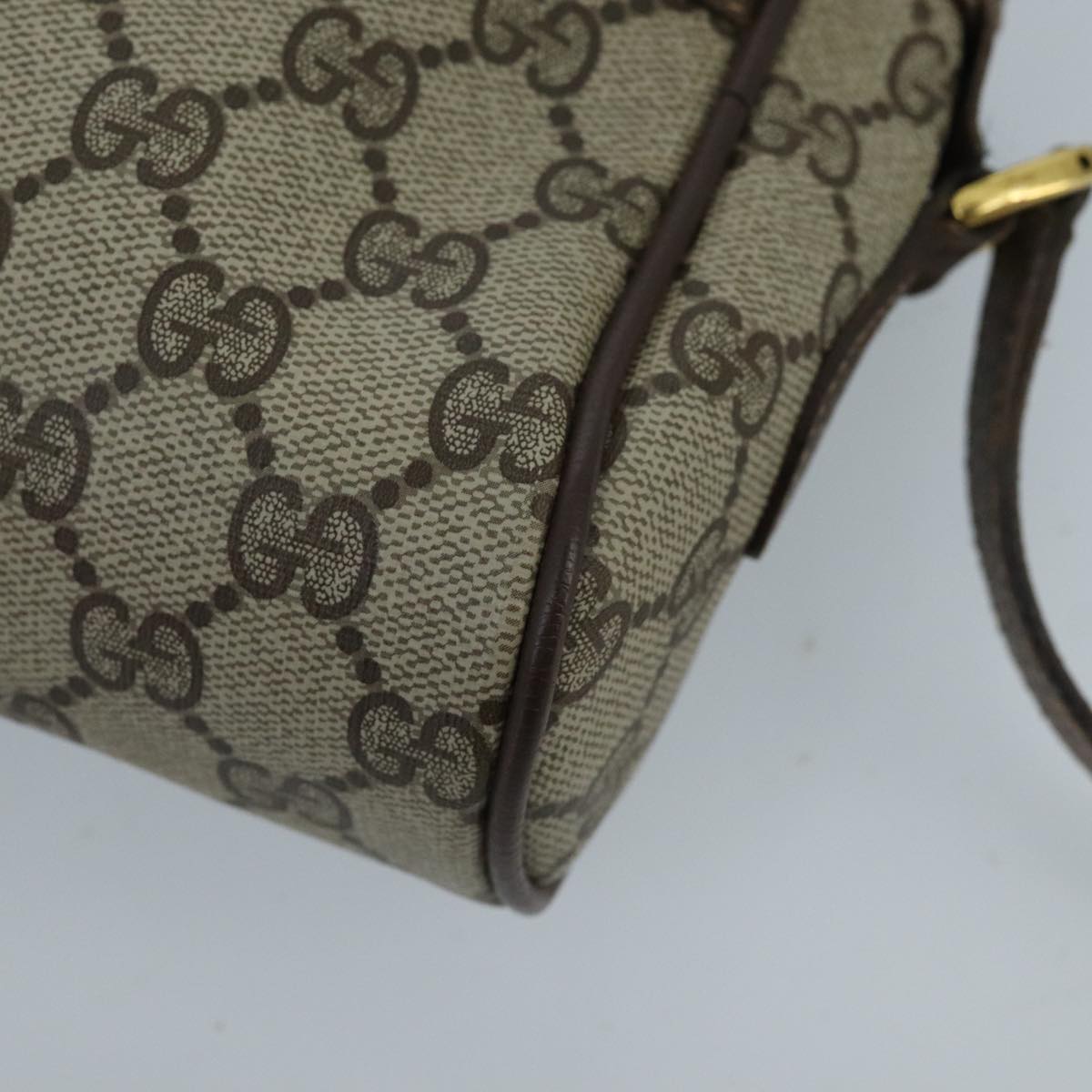 GUCCI GG Supreme Web Sherry Line Shoulder Bag PVC Beige Red Green ep6358