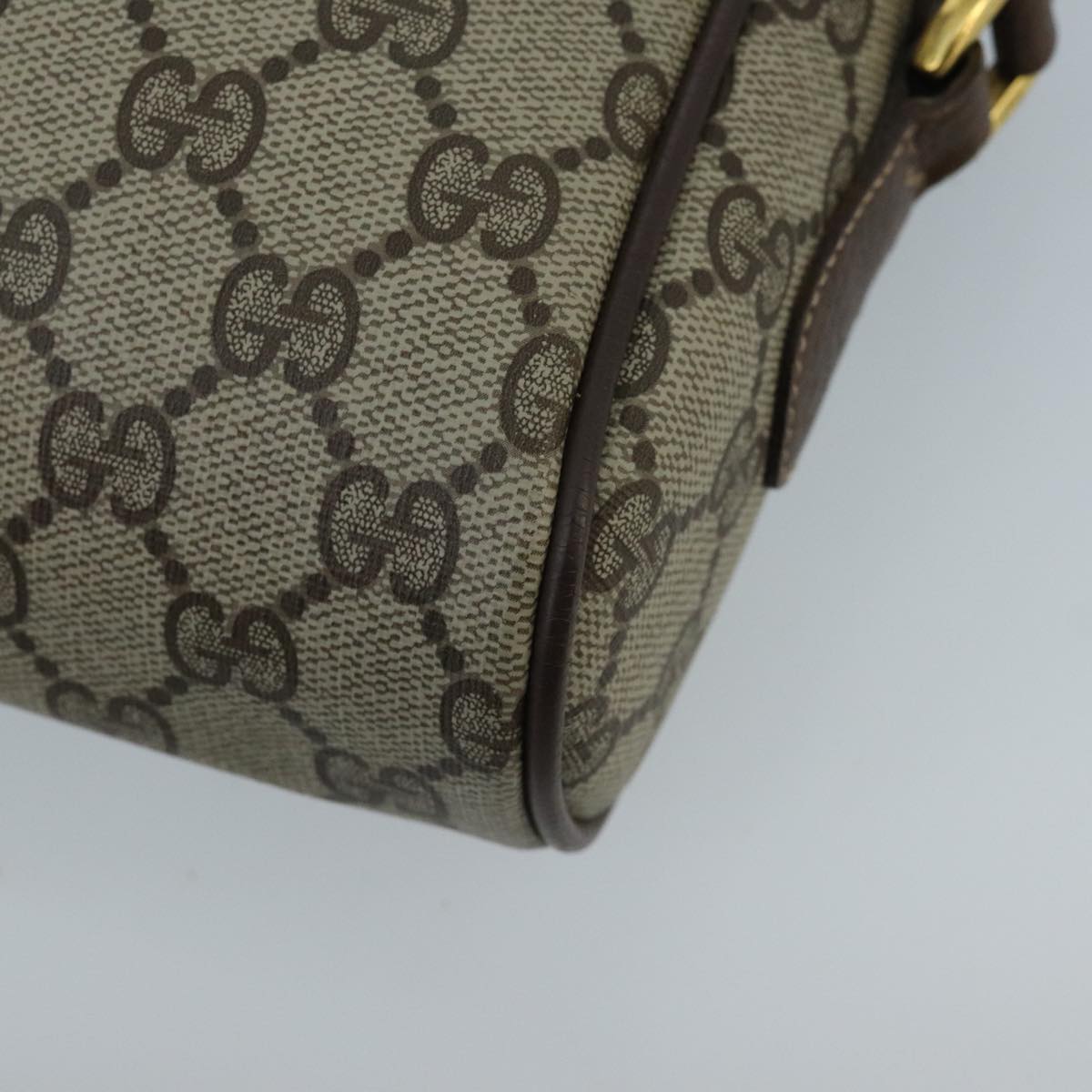 GUCCI GG Supreme Web Sherry Line Shoulder Bag PVC Beige Red Green ep6358