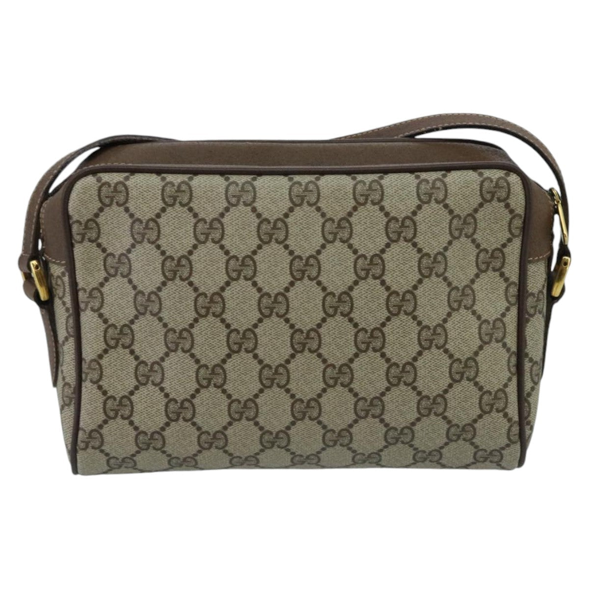 GUCCI GG Supreme Web Sherry Line Shoulder Bag PVC Beige Red Green ep6358