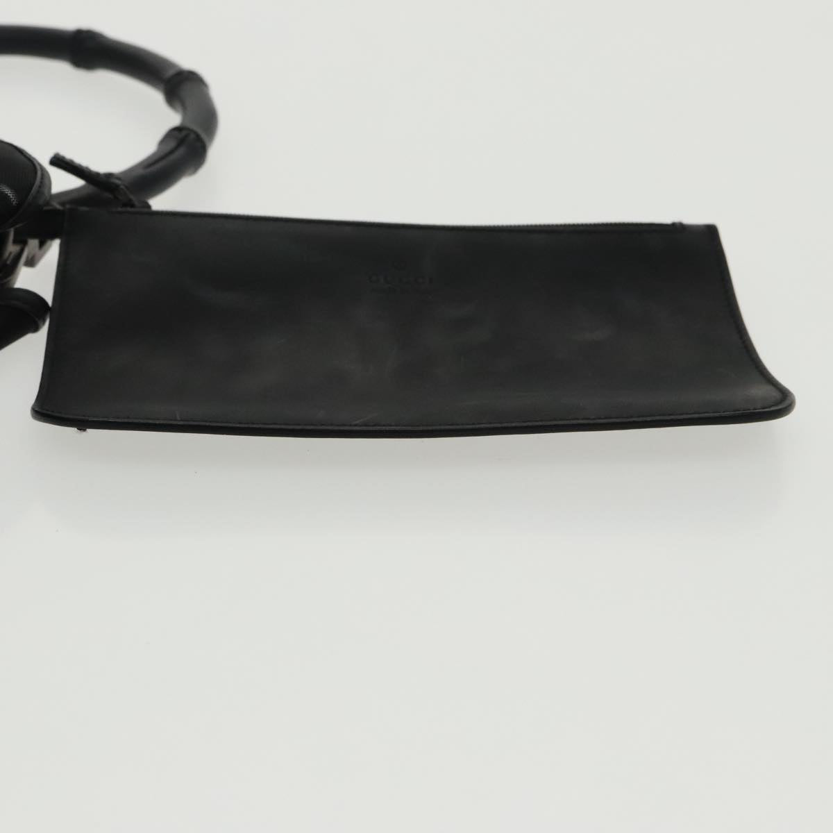 GUCCI Bamboo Mesh Hand Bag Nylon Black 001 5638 ep6383