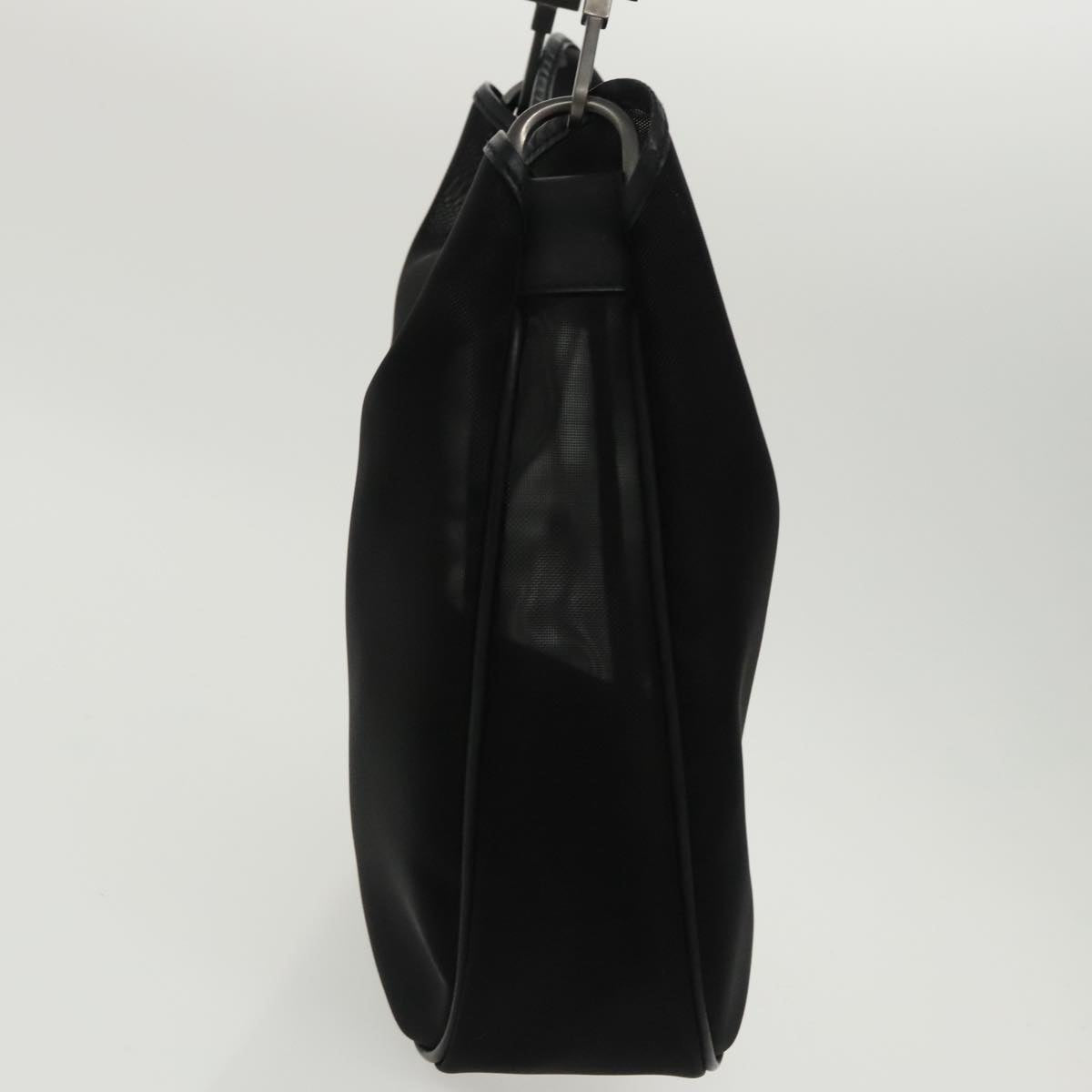 GUCCI Bamboo Mesh Hand Bag Nylon Black 001 5638 ep6383