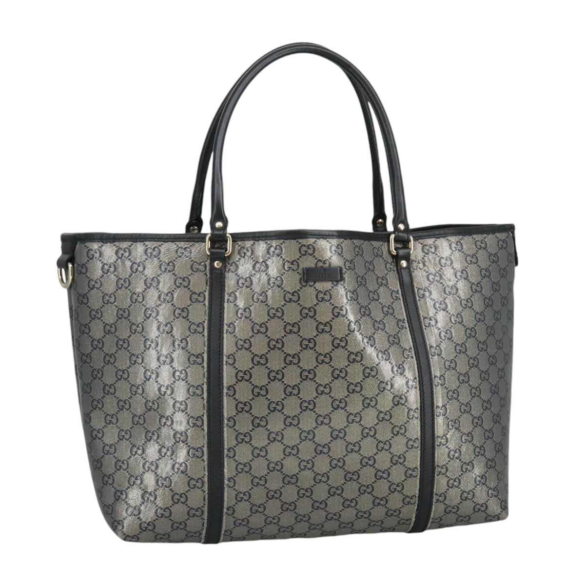 GUCCI GG Crystal Tote Bag Navy Gold 197954 ep6395