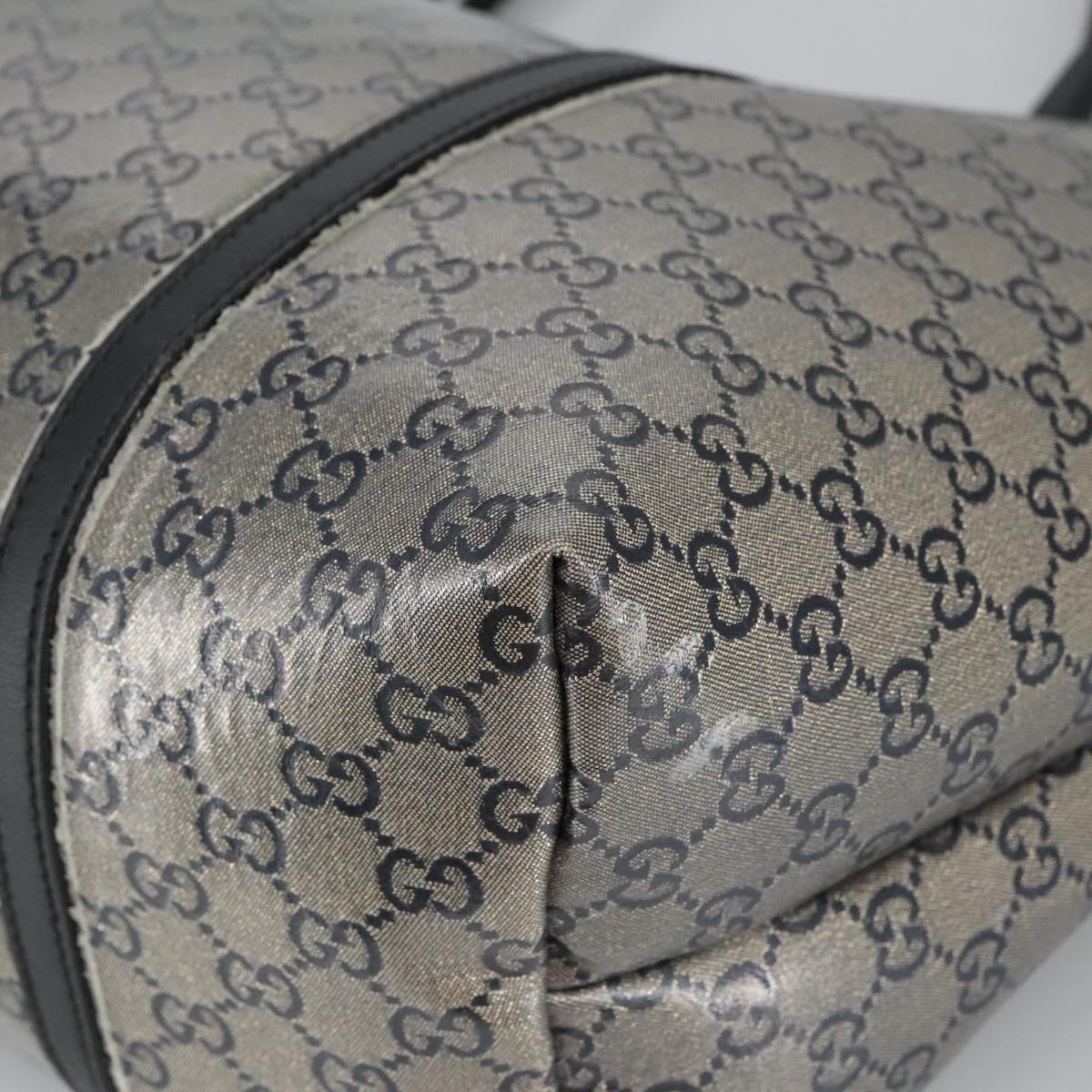 GUCCI GG Crystal Tote Bag Navy Gold 197954 ep6395
