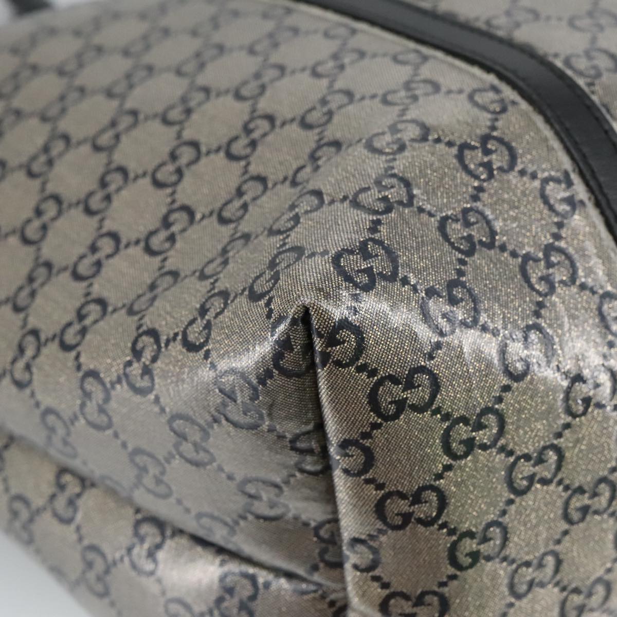 GUCCI GG Crystal Tote Bag Navy Gold 197954 ep6395