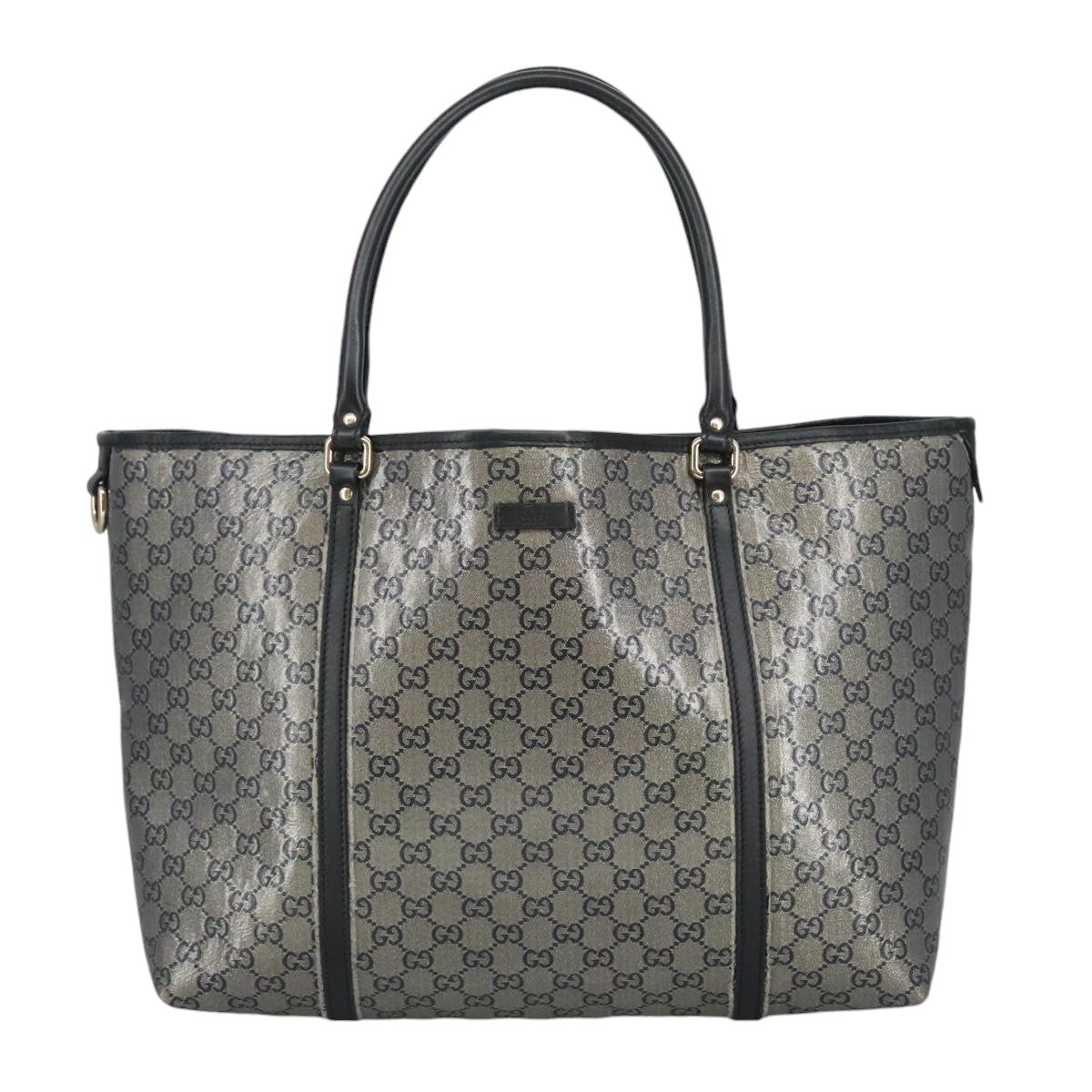 GUCCI GG Crystal Tote Bag Navy Gold 197954 ep6395