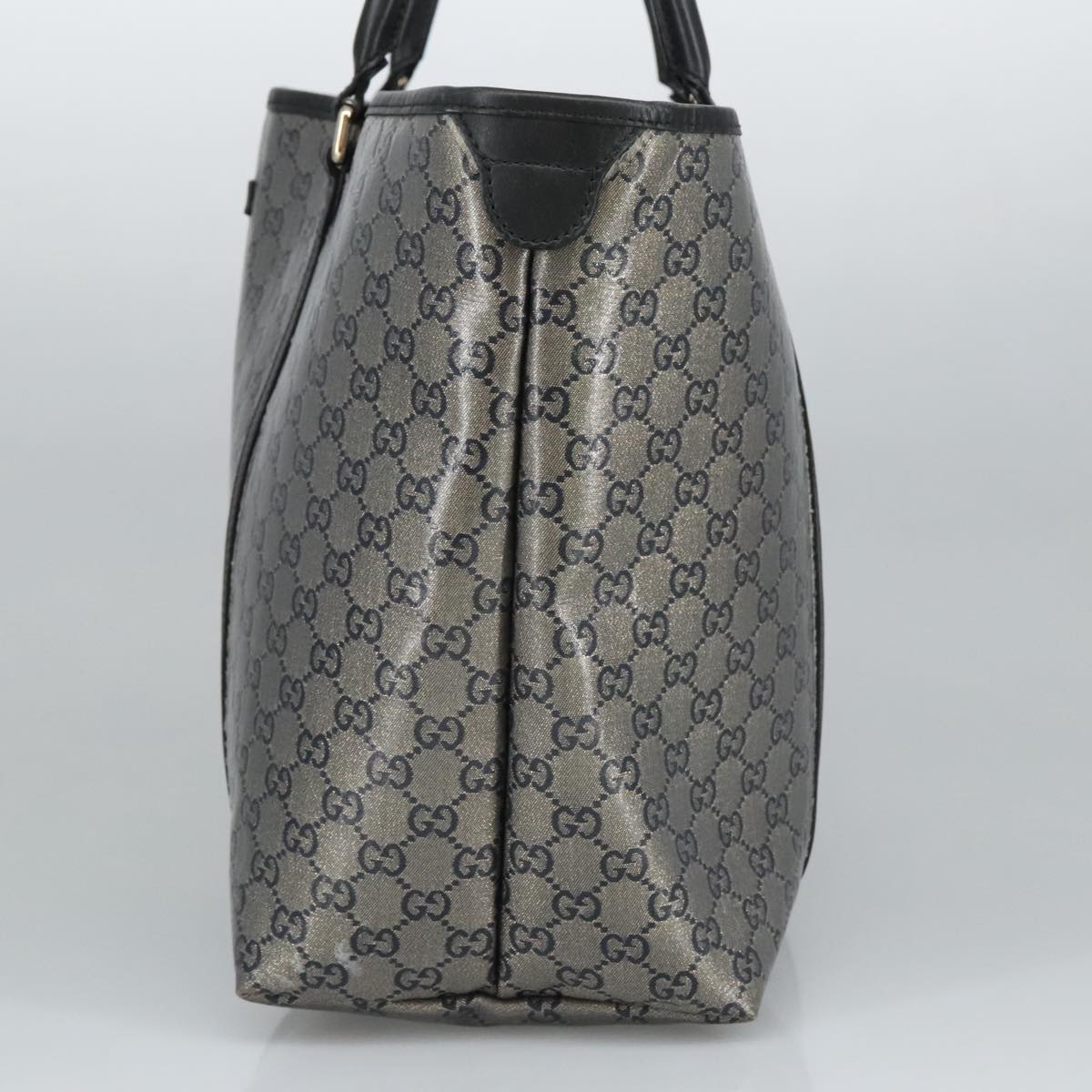 GUCCI GG Crystal Tote Bag Navy Gold 197954 ep6395