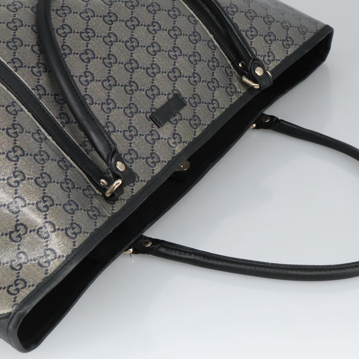 GUCCI GG Crystal Tote Bag Navy Gold 197954 ep6395