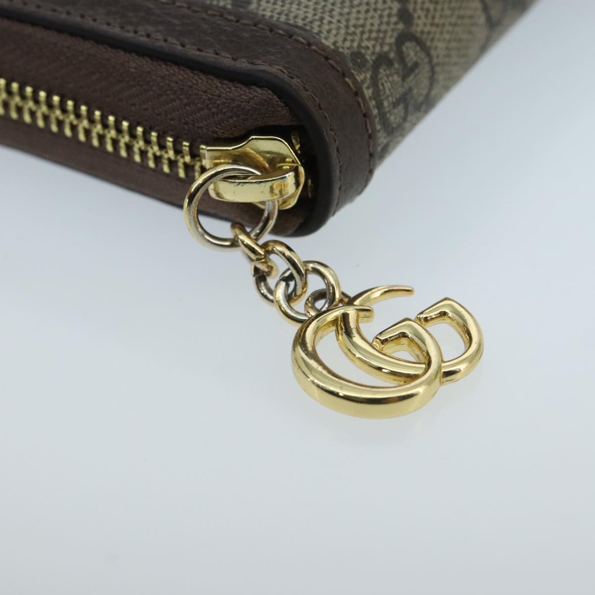 GUCCI GG Ophidia WebSherry Line Wallet PVC Beige Red Green ep6413