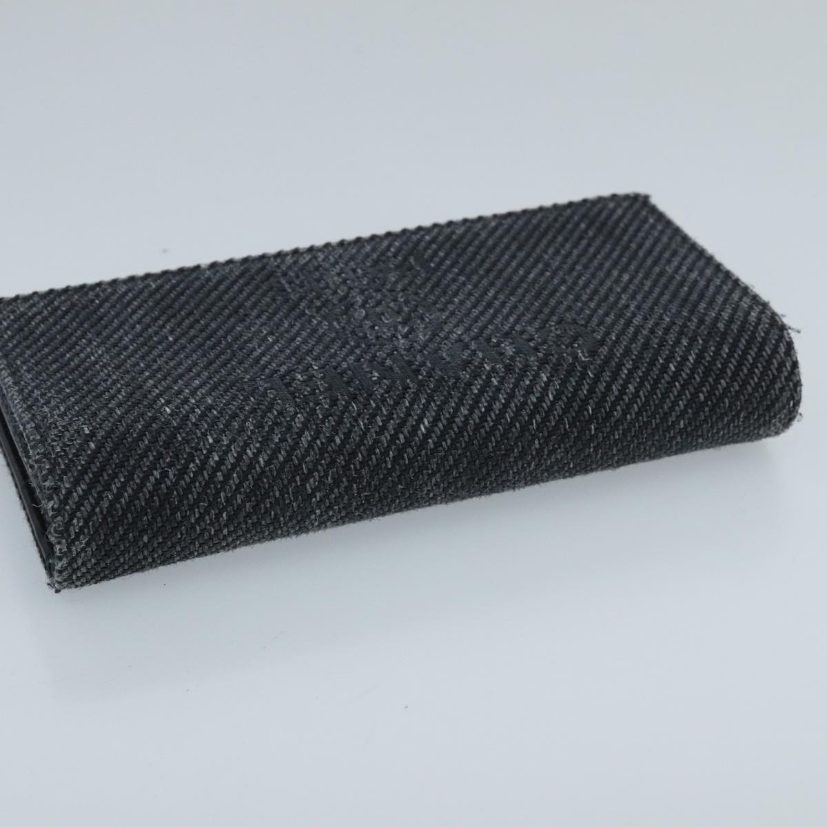 CHANEL Deauville line Long Wallet Canvas Navy Gold CC ep6417