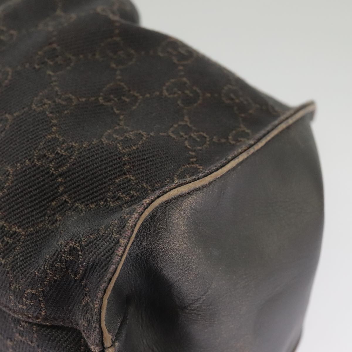 GUCCI GG Canvas Hand Bag Brown 76554 ep6486