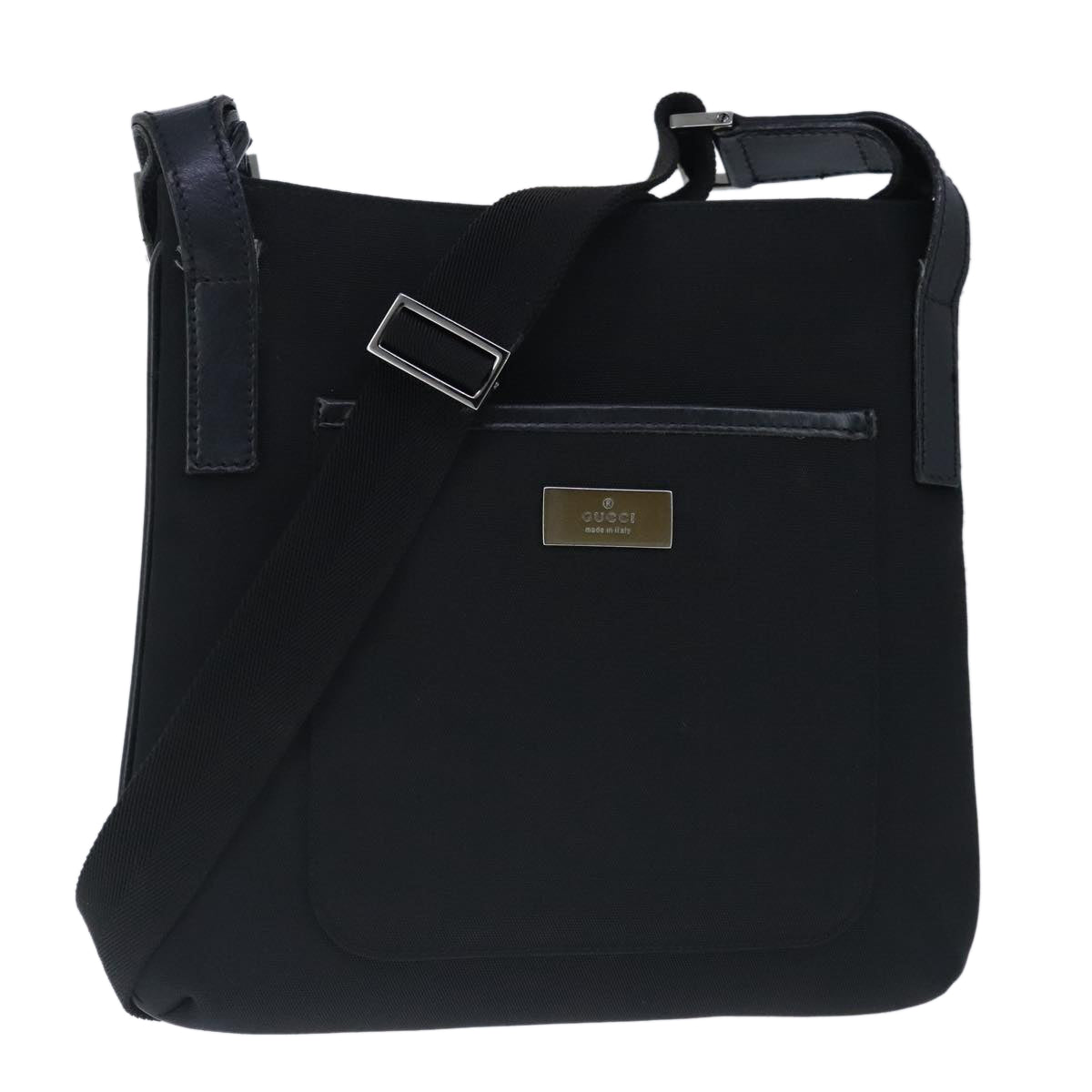 GUCCI Shoulder Bag Canvas Black 122793 ep6492