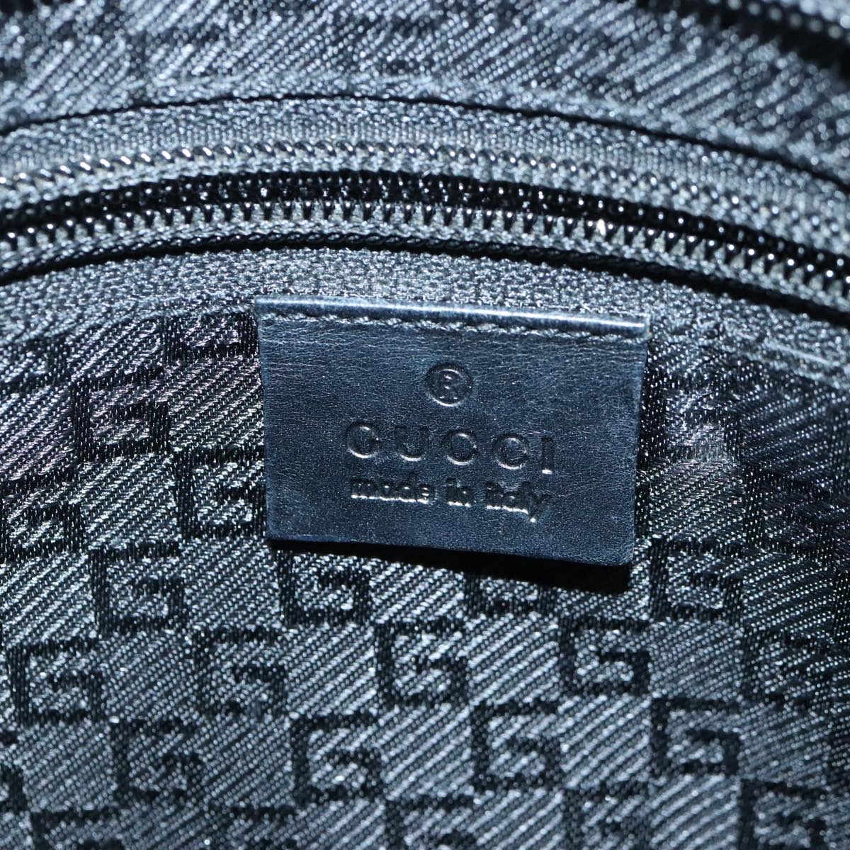 GUCCI Shoulder Bag Canvas Black 122793 ep6492