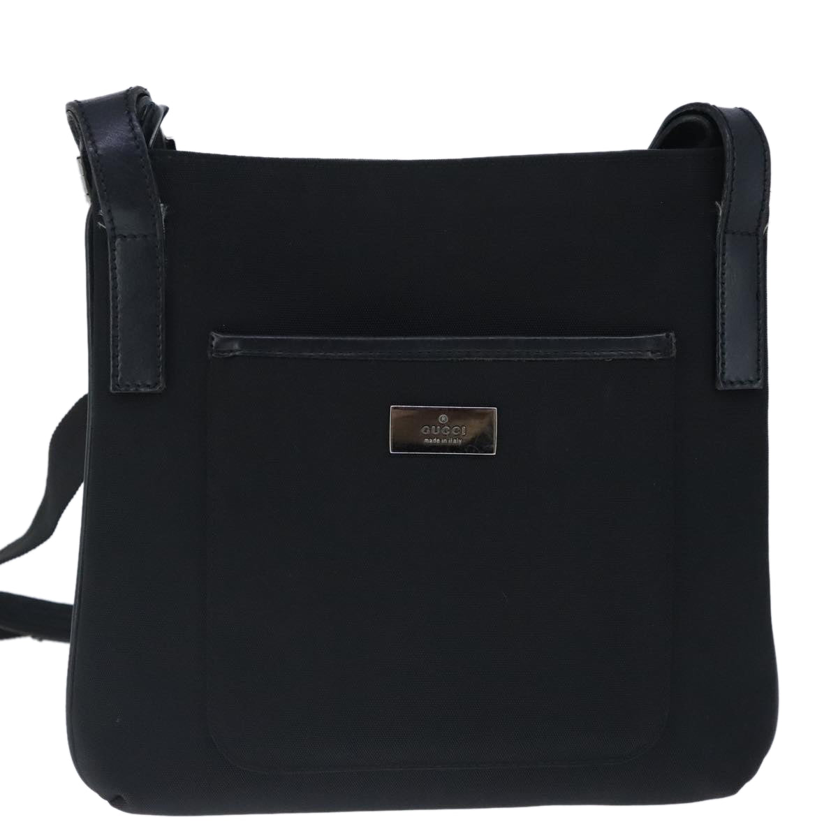 GUCCI Shoulder Bag Canvas Black 122793 ep6492