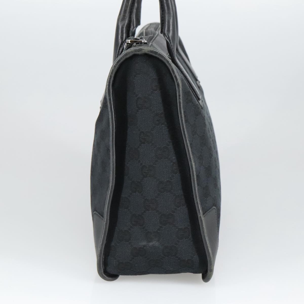 GUCCI GG Canvas Hand Bag Black Silver 000 0855 ep6498