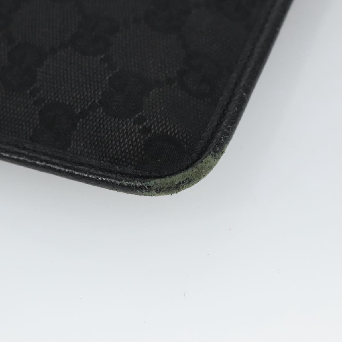 GUCCI GG Canvas Shoulder Bag Black Silver 27639 ep6499